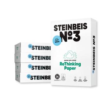 STEINBEIS No.3 Pure White Recycled Copier Paper A3 80gsm Bx2500 10032 (10032)