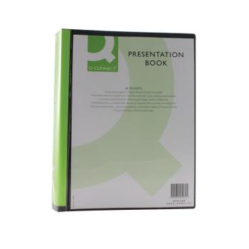 Q-CONNECT Presentation Display Book 60 Pocket A4 Black KF01269 (KF01269)