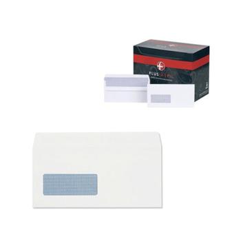 PLUS FABRIC DL Envelopes Window Wallet Self Seal 120gsm White (Pack of 500) J22370 (J22370)