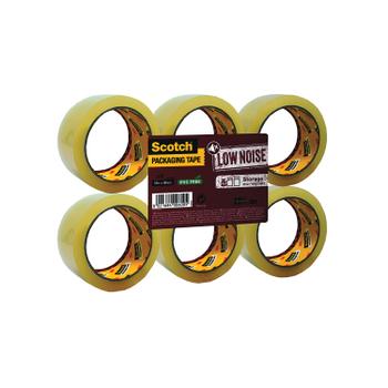 SCOTCH Packaging Tape Low Noise 48mmx66m Clear (Pack of 6) 3707 (S5066T6)