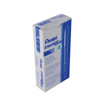 PENTEL EnerGel + Metal Tip Rollerball Pen 0.7mm Blue Pack of 12 BL27-C (BL27-C)