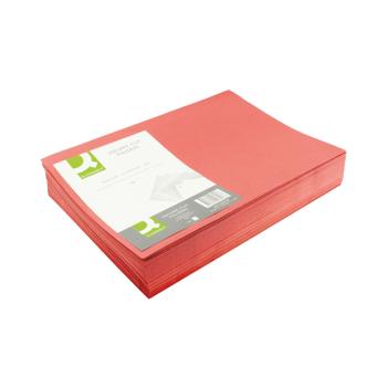 Q-CONNECT Square Cut Folder Lightweight 180gsm Foolscap Red (Pack of 100) KF26028 (KF26028)