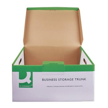 Q-CONNECT Business Storage Trunk Box W374xD540xH245mm White (Pack of 10) KF21663 (KF21663)