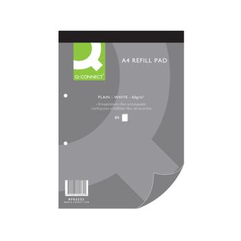 Q-CONNECT Plain Headbound Refill Pad 160 Pages A4 (Pack of 10) KF02232 (KF02232)