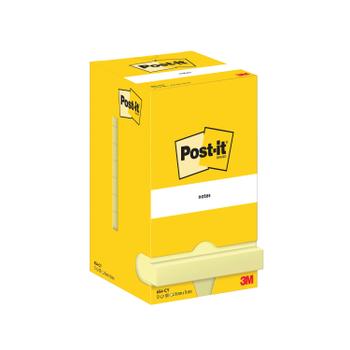 POST-IT Notes 76x76mm 100 Sheets Canary Yellow (Pack of 12) 654-CY (654 CY)