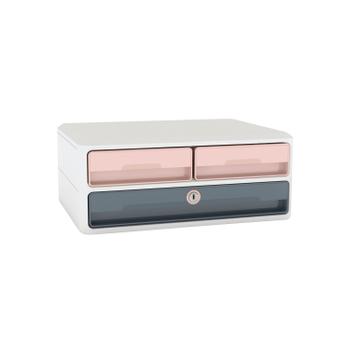 CEP Moov Up Secure 3 Drawer Monitor Riser Station Pink/Grey 1090211681 (1090211681)