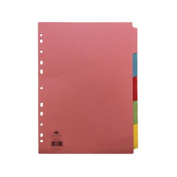 CONCORD Divider 5 Part A4 160gsm Board Pastel Assorted Colours - 71199/J11 (71199/J11)