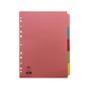 CONCORD Divider 5 Part A4 160gsm Board Pastel Assorted Colours - 71199/J11