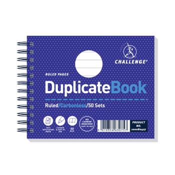 CHALLENGE Duplicate Book Carbonless Wirebound Ruled 105x130mm (Pack 5) 100080427 (100080427)