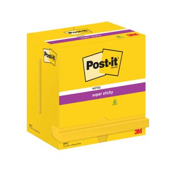 POST-IT Super Sticky Notes 76x127mm 90 Sheets Ultra Yellow (Pack of 12) 655-S (655-S)