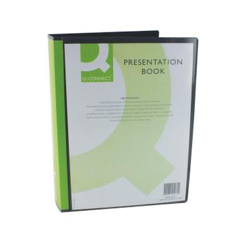 Q-CONNECT Presentation Display Book 100 Pocket A4 Black KF01271 (KF01271)