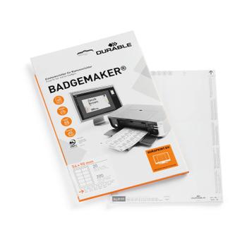 DURABLE Badgemaker Inserts 54x90mm (Pack of 200) 1455/02 (1455/02)