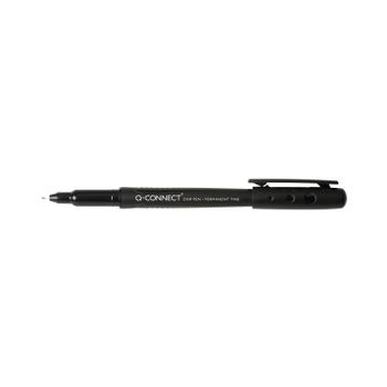 Q-CONNECT OHP Pen Permanent Fine Black (Pack of 10) KF01068 (KF01068)