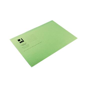 Q-CONNECT Square Cut Folder Lightweight 180gsm Foolscap Green (Pack of 100) KF26031 (KF26031)