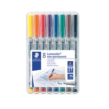 STAEDTLER Lumocolour Non-Permanent Medium Assorted (Pack of 8) 315-WP8 (315-WP8)
