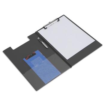 Rapesco Foldover Clipboard PVC Cover A4/ Foolscap Black - VFDCB0B3 (VFDCB0B3)