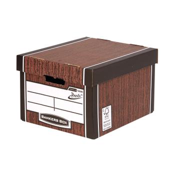 BANKERSB Fellowes Bankers Box Premium Presto Woodgrain (Pack of 10) 7250501 (7250503)