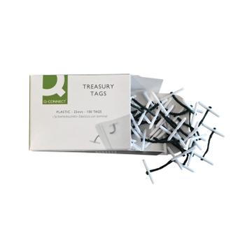 Q-CONNECT Plastic Treasury Tag 25mm (Pack of 100) KF04570 (KF04570)
