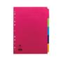 CONCORD Divider 5 Part A4 160gsm Board Bright Assorted Colours 50699