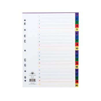 CONCORD Index 1-20 A4 Polypropylene Multicoloured 66599 (66599)