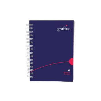 GRAFFICO Hard Cover Wirebound Notebook 160 Pages A6 EN13135 (EN13135)