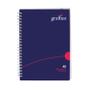 GRAFFICO Polypropylene Wirebound Notebook 140 Pages A5 EN08822