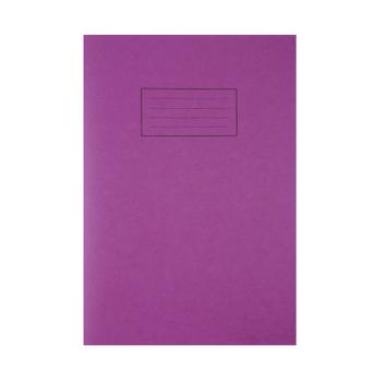SILVINE Exercise Book Tough Shell Feint Ruled With Margin A4 Purple (Pack of 25) EX140 (EX140)
