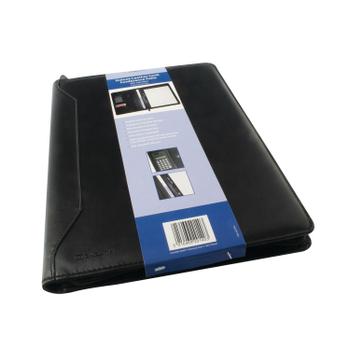MONOLITH A4 Conference Folder with Calculator Leather Look Black 2914 (2914)