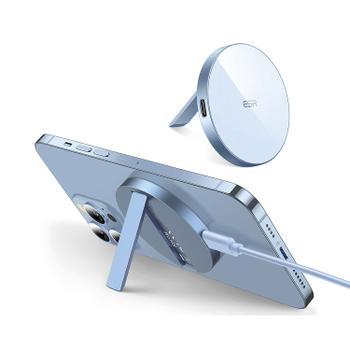 ESR HaloLock Kickstand Wireless Charger MagSafe Compatible Sierra Blue 2C515ABL (2C515ABL)