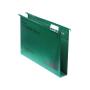 REXEL Crystalfile Extra 275 Foolscap Lateral Suspension File Polypropylene 30mm Green (Pack 25) 70640