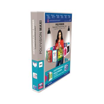 ELBA Polyvision A3 Maxi Portrait Clear 30mm 4 D-Ring Presentation Binder (Pack of 5) 100080802 (100080802)