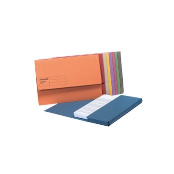 GUILDHALL Exacompta Guildhall Document Wallet Foolscap Assorted (Pack of 50) GDW1-AST (GDW1-AST)