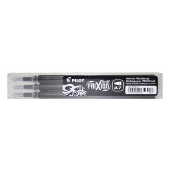 PILOT Refill for FriXion Ball/ Clicker Pens 0.7mm Tip Black (Pack 3) - 75300301 (075300301)