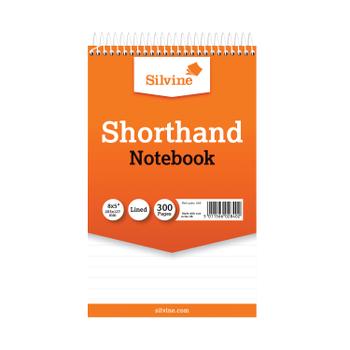 SILVINE Ruled Spiral Bound Shorthand Notepad 127x203mm (Pack of 6) 449 (449)