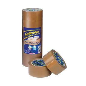 SELLOTAPE Polypropylene Packaging 50mmx66m Brown (Pack 6) 1445172 (1445172)