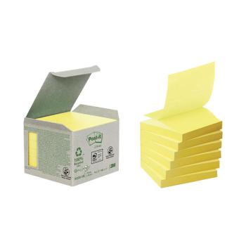 POST-IT Recycled Z-Notes 76 x 76mm Canary Yellow (Pack of 6) R330-1B (R330-1B)