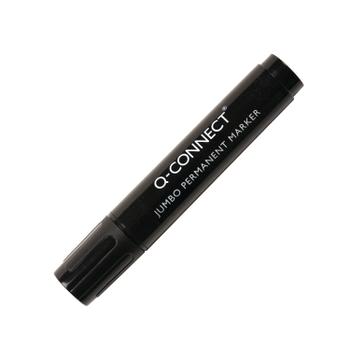 Q-CONNECT Jumbo Permanent Marker Pen Chisel Tip Black (Pack of 10) KF00270 (KF00270)