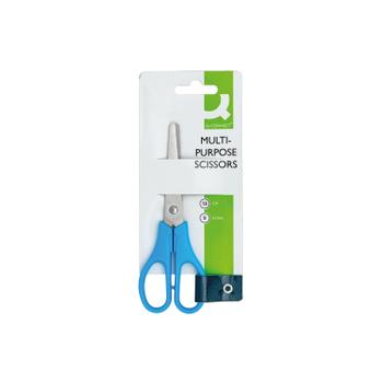 Q-CONNECT Ergonomic All Purpose Scissors 130mm Stainless Steel Blades Red or Blue Handle CKF01229 (KF01229)