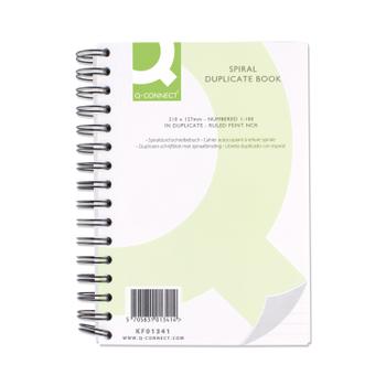 Q-CONNECT Feint Ruled Wirebound Duplicate Book 210x127mm KF01341 (KF01341)