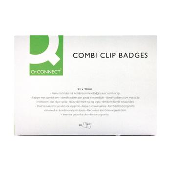 Q-CONNECT Combination Badge 54x90mm (Pack of 50) KF01567 (KF01567)