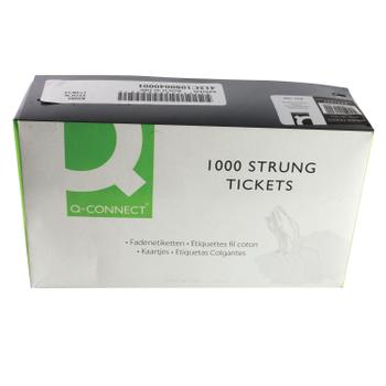 Unbranded Strung Ticket 70x44mm White (Pack of 1000) KF01622 (E-29)