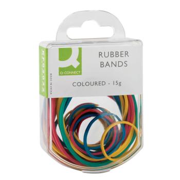Q-CONNECT Rubber Bands Assorted Sizes Coloured 15g (Pack of 10) KF02032Q (KF02032Q)