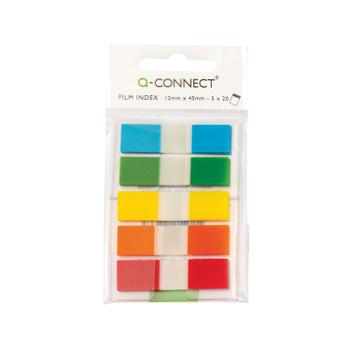 Q-CONNECT Page Markers 1/2 Inch Assorted (Pack of 100) KF14966 (KF14966)