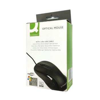Q-CONNECT Black Scroll Wheel Mouse KF04368 (KF04368)
