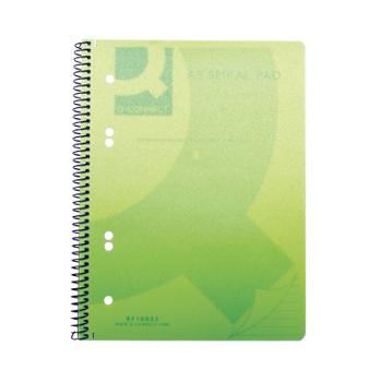 Q-CONNECT Spiral Bound Polypropylene Notebook 160 Pages A5 Green (Pack of 5) KF10033 (KF10033)