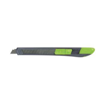 Q-CONNECT Light Duty 9mm Cutting Knife Black/ Green 120BC (KF10631)