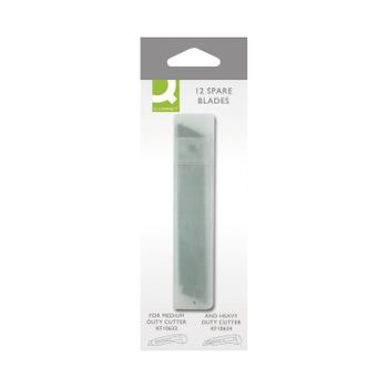 Q-CONNECT Medium/ Heavy Duty Cutter Blades (Pack of 12) KF10636 (KF10636)