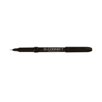 Q-CONNECT Black 0.4mm Fineliner Pen (Pack of 10) KF25007 (KF25007)