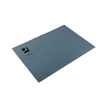 Q-CONNECT Square Cut Folder Lightweight 180gsm Foolscap Blue (Pack of 100) KF26033 (KF26033)