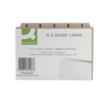 Q-CONNECT Guide Card 152x102mm A-Z Buff (Pack of 25) KF35208 (KF35208)